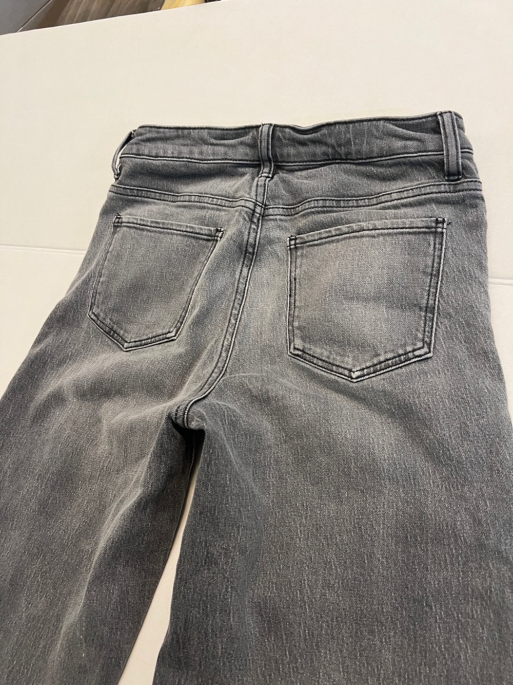 QUINCE ORGANIC COTTON BELLA STRETCH RELAXED STRAIGHT LEG JEANS GRAY SIZE 29 - Picture 5 of 15